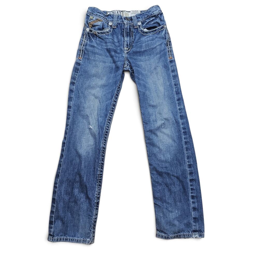ARIAT B5 Bootcut Slim Jeans Boys 12 Distressed Western Lived In Cowboy Denim